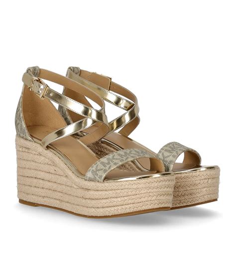 serena wedge michael kors|Serena Leather Wedge Sandal .